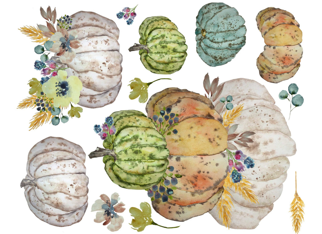 Decoupage Paper - Stacked Heirloom Pumpkins