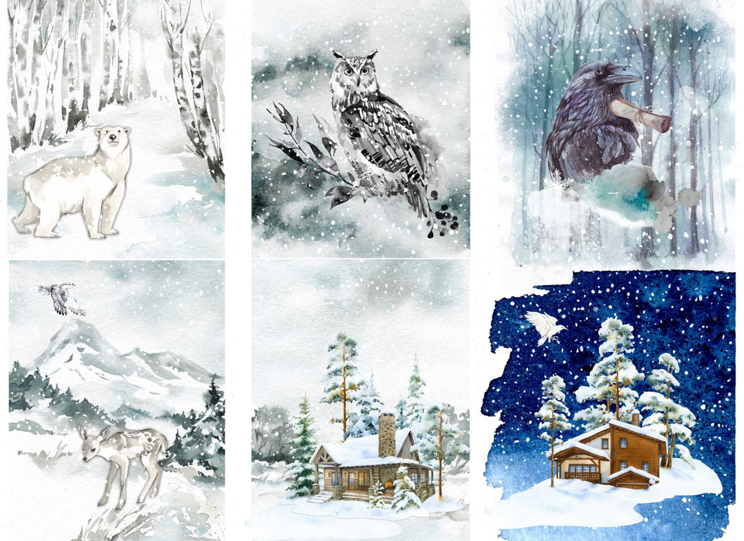 Decoupage Paper - Winter Blocks