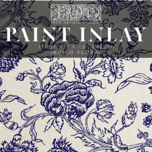 IOD Designs Paint Inlay - Indigo Floral 12" x 16" pad