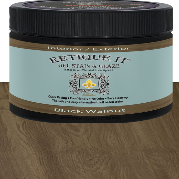 Retique It Water Based gel Stain - Black Walnut 8 oz.