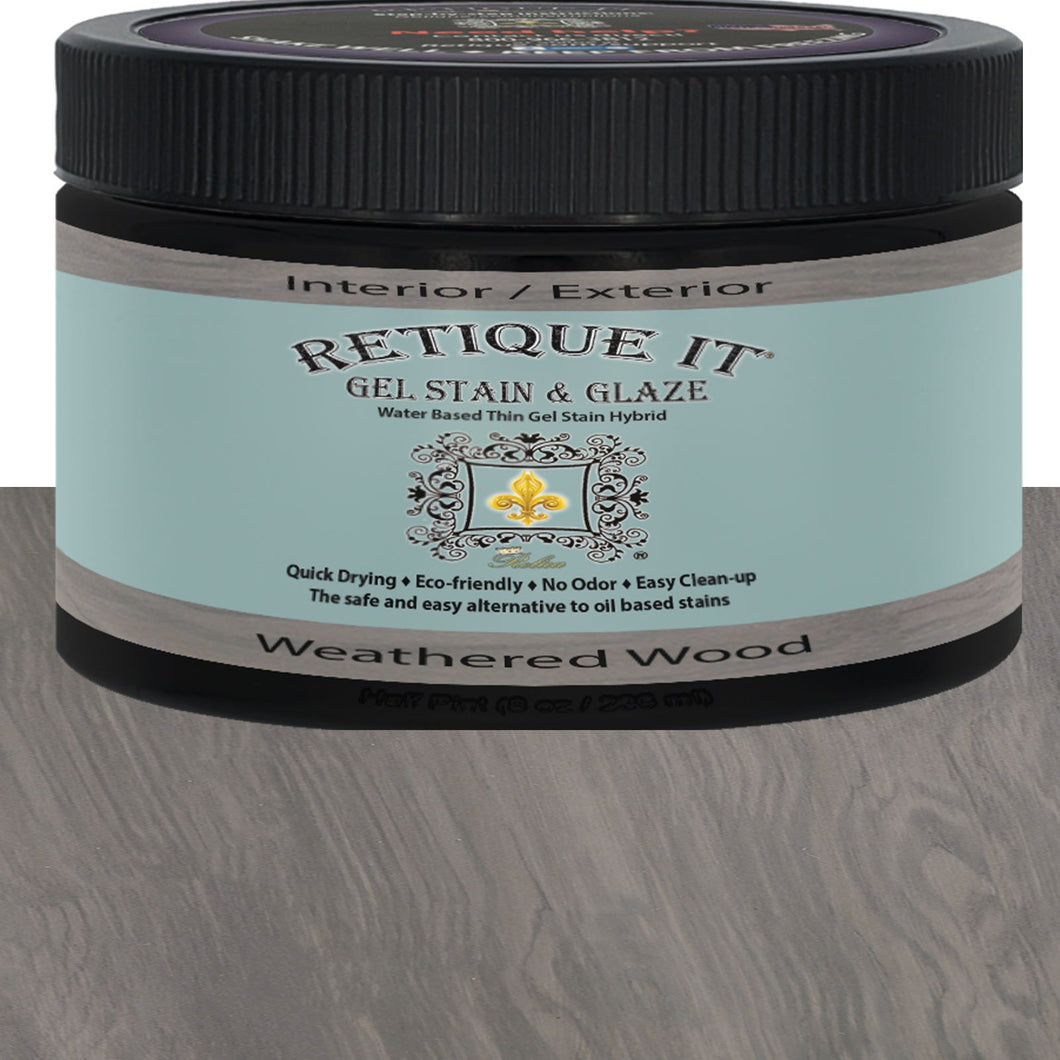 Retique It Water Based Gel Stain - Weathered Wood 8 oz.