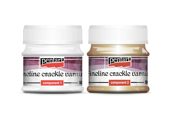 Fine Line Crackle Varnish - 2 component - 50 Mil set