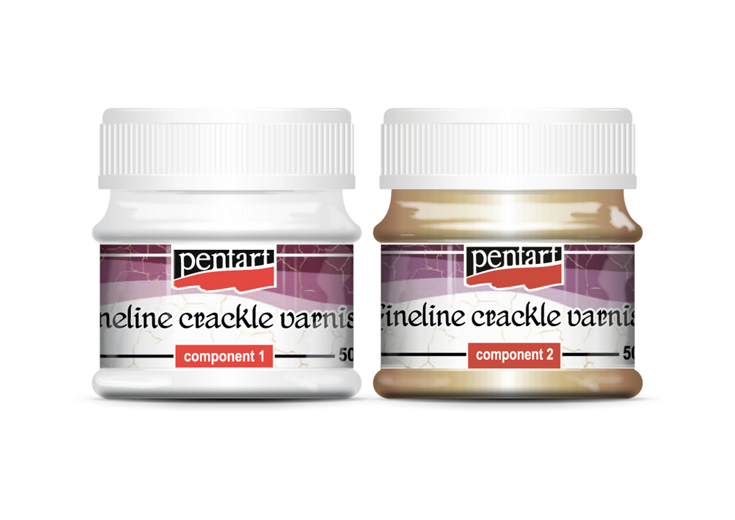 Fine Line Crackle Varnish - 2 component - 50 Mil set