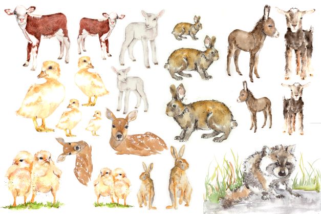 Decoupage Paper - Baby Animals