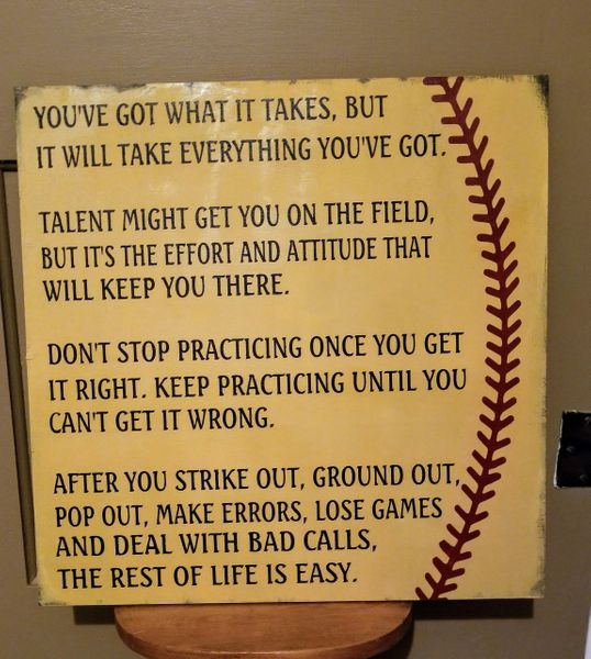 Wood Signs - Softball Plaque  Wood Signs - Softball Plaque